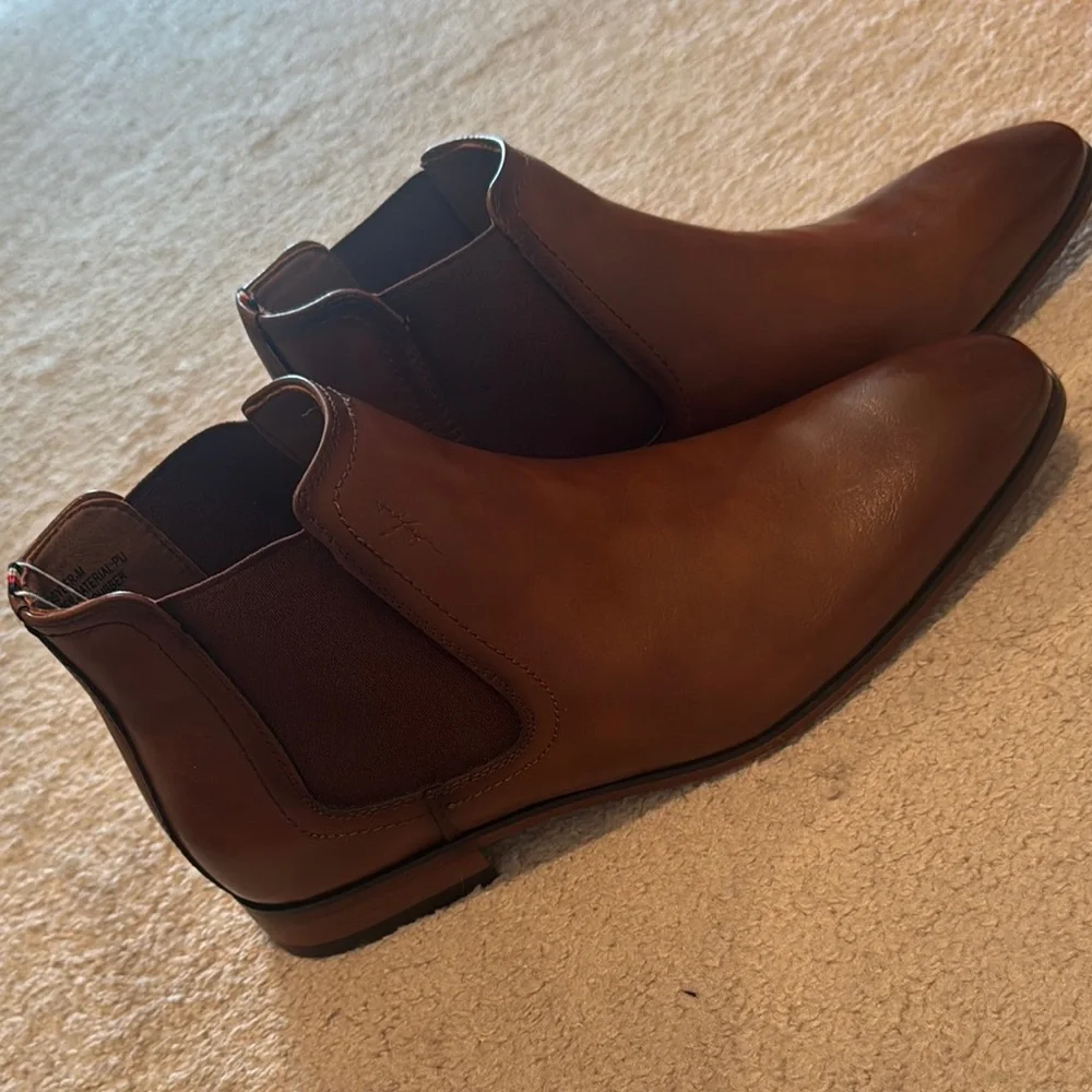 Tommy Hilfiger Brown Leather Chelsea Boots